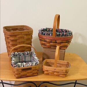 Longaberger 4 Basket Bundle